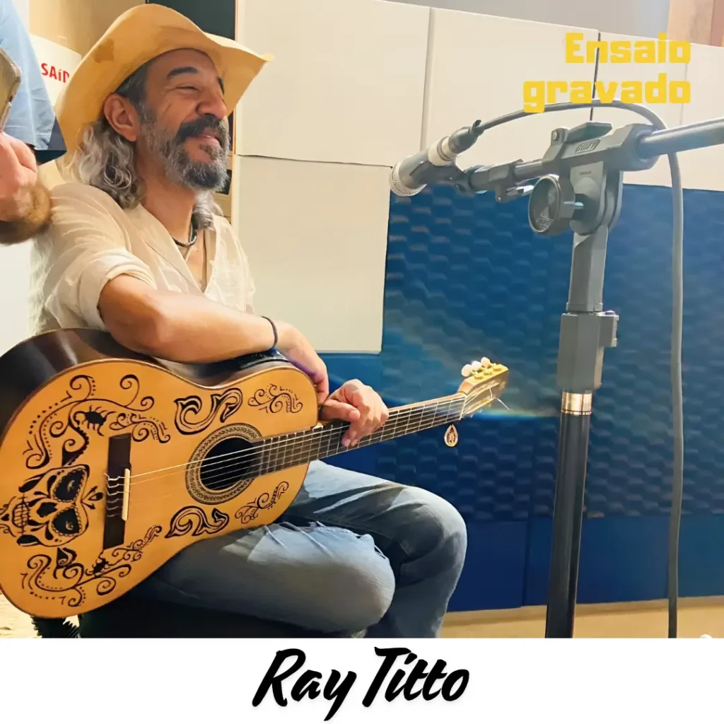 ray titto no estúdio de gravação em Brasília