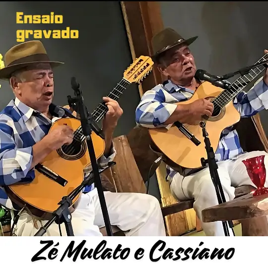 Zé mulato e cassiano no estúdio de gravação em Brasília